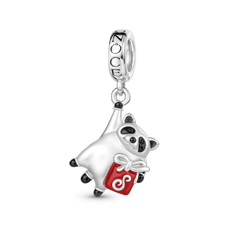 Panda Holding A Gift Box Pendant
