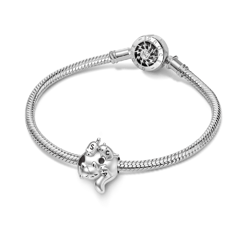 Mother Cat & Kittens Charm