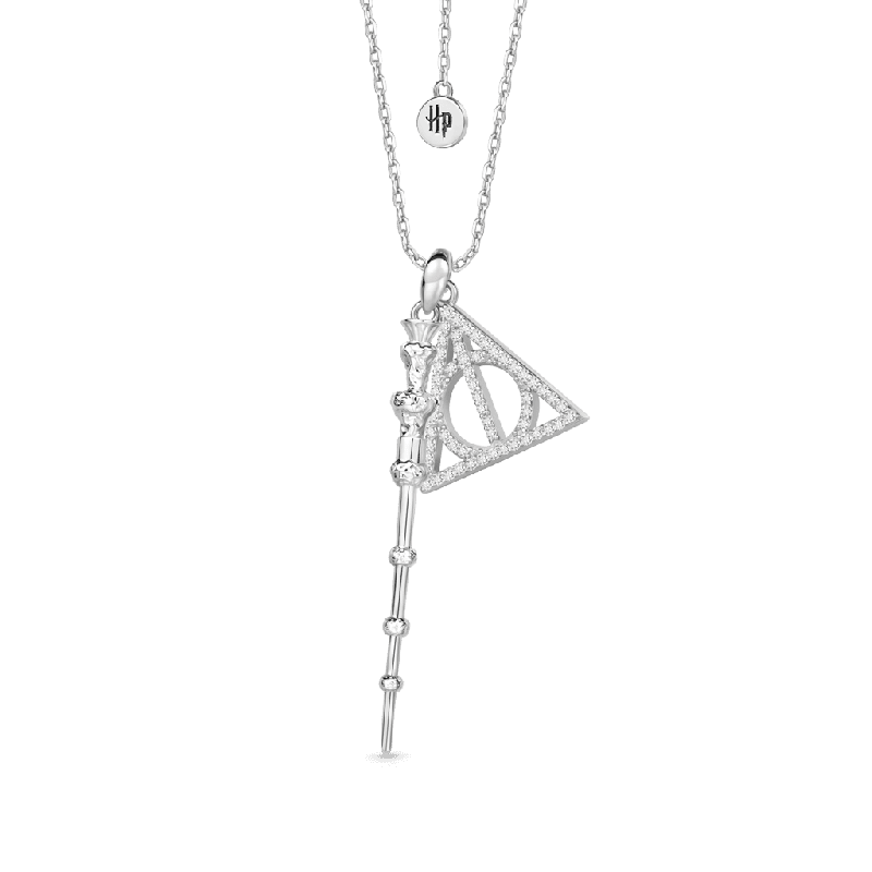Elder Staff Deathly Hallows Necklace