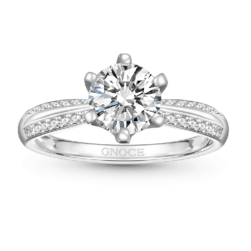 1ct VVS Moissanite Cathedral Ring