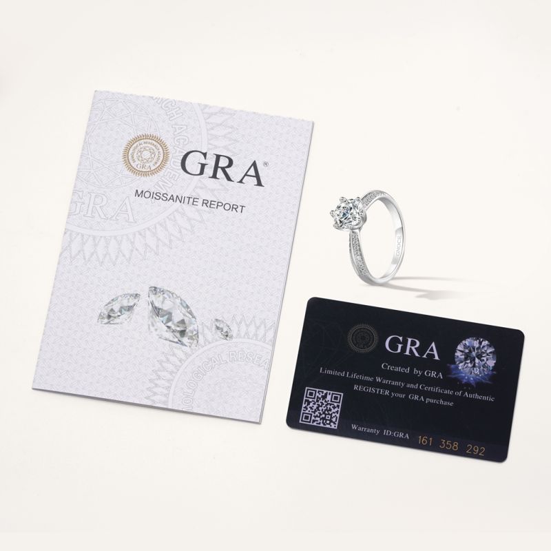 1ct VVS Moissanite Cathedral Ring