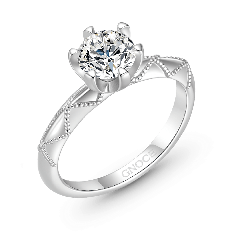 Classic 1Ct Round 925S & VVS Moissanite Ring