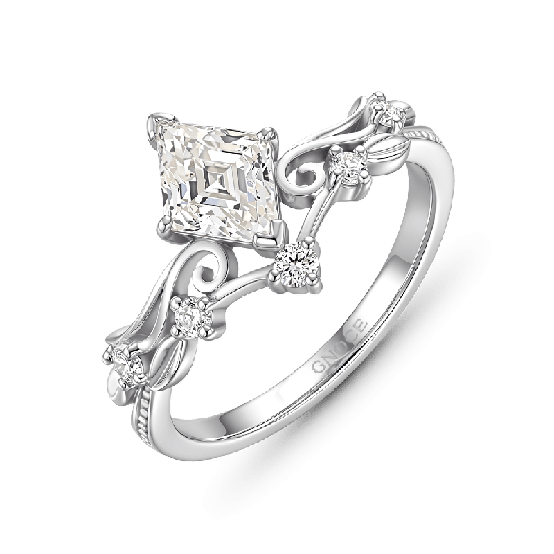 Leaf & Vine Diamond-cut Ring