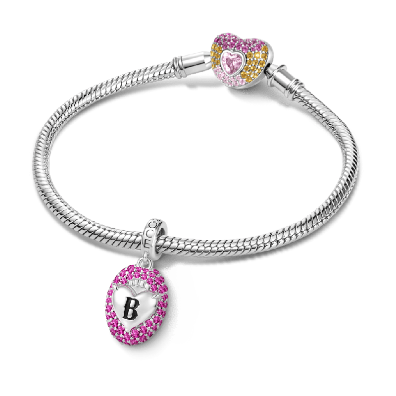 Open Mouth Heart Engravable Charm