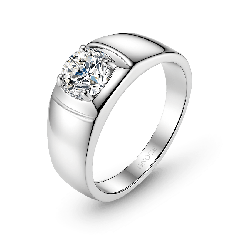 Brilliant 1Ct Moissanite Solitaire Men Ring