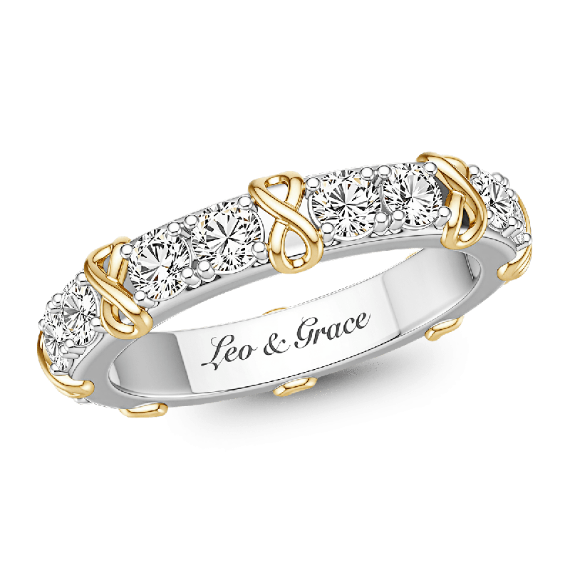 Infinity Symbol Round-cut Engravable Ring