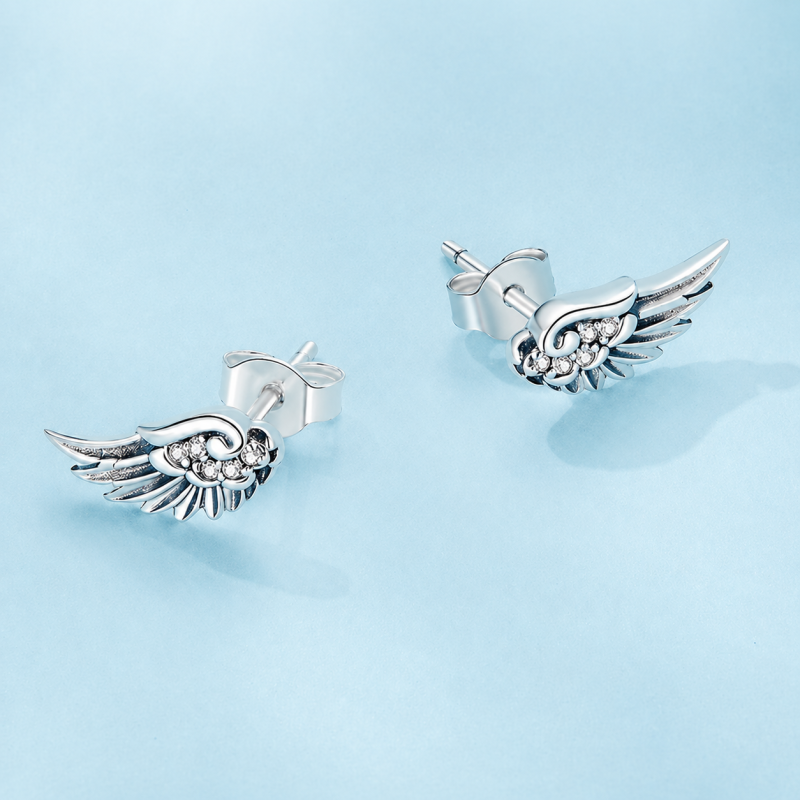 Angel Wing Stud Earrings