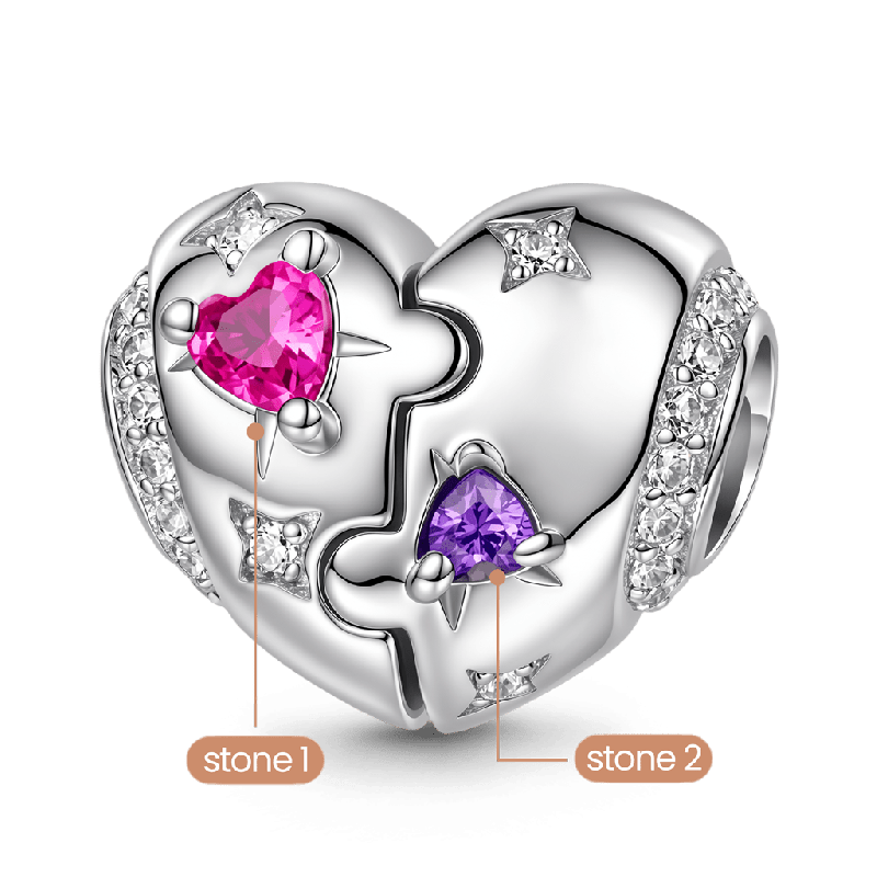 Puzzle Birthstone Charm