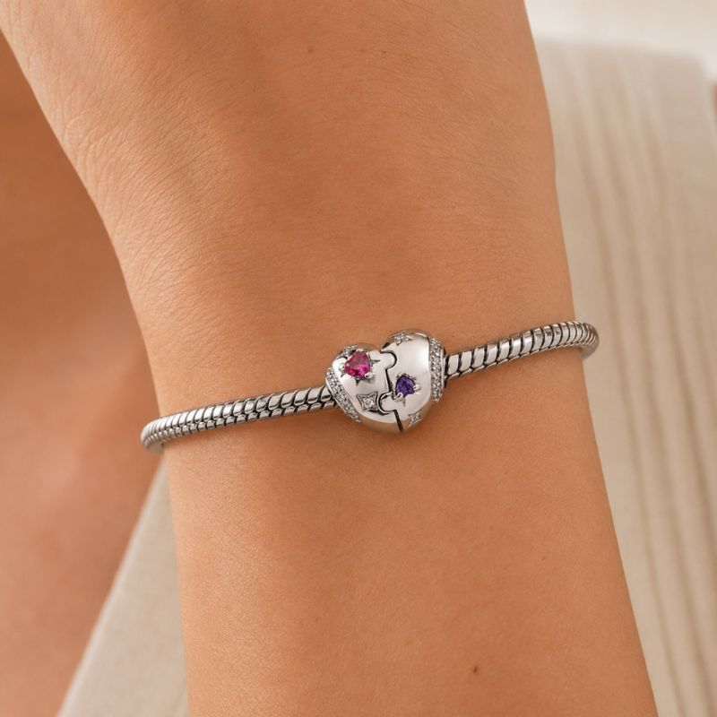 Puzzle Birthstone Charm