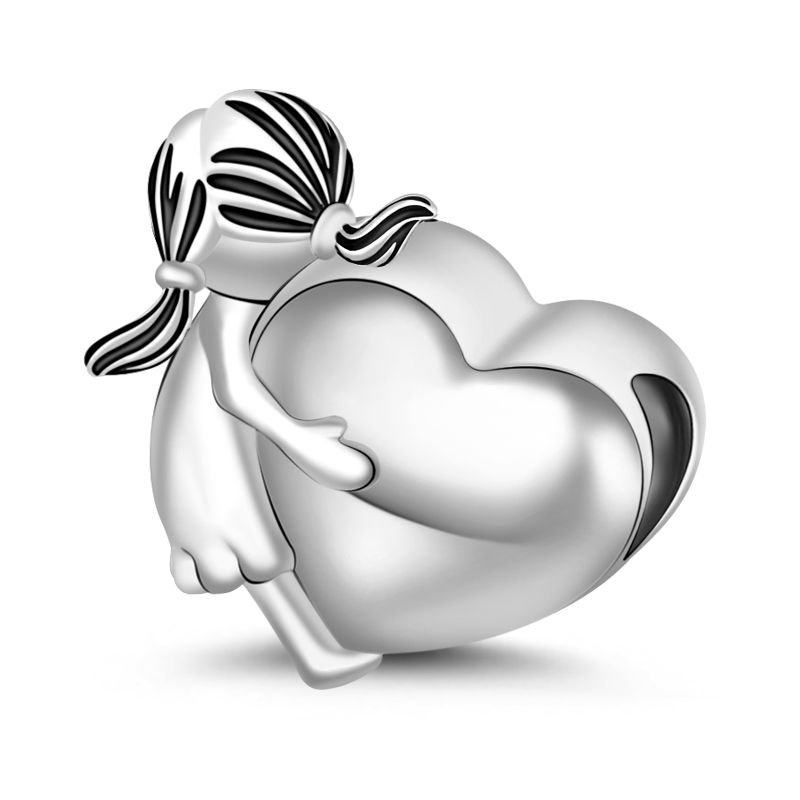 Hugging A Heart Charm