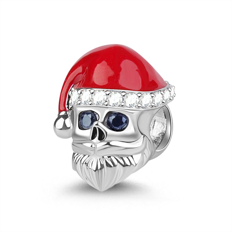 Santa Claus Skull Charm