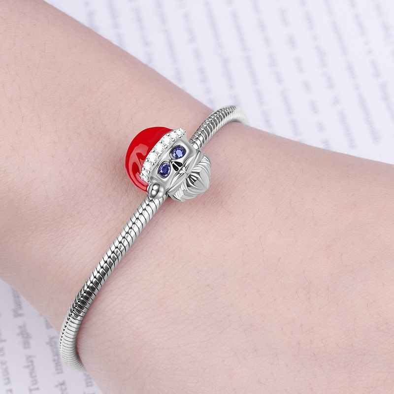 Santa Claus Skull Charm