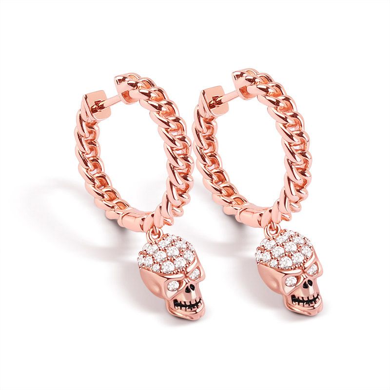 Cystal Skull Earring