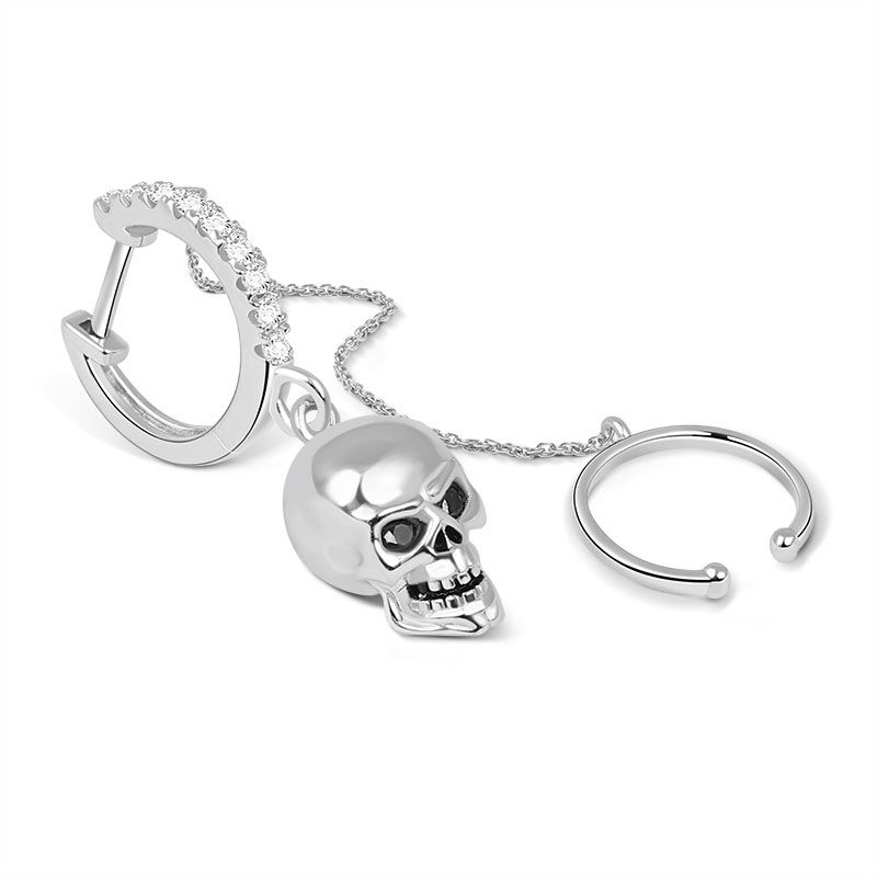 Black Eye Skull Earring