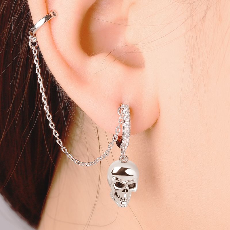 Black Eye Skull Earring