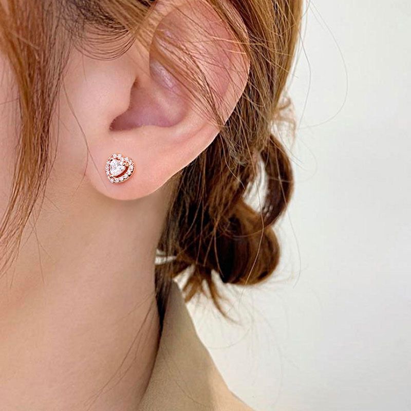Heart Shape Stud Earrings