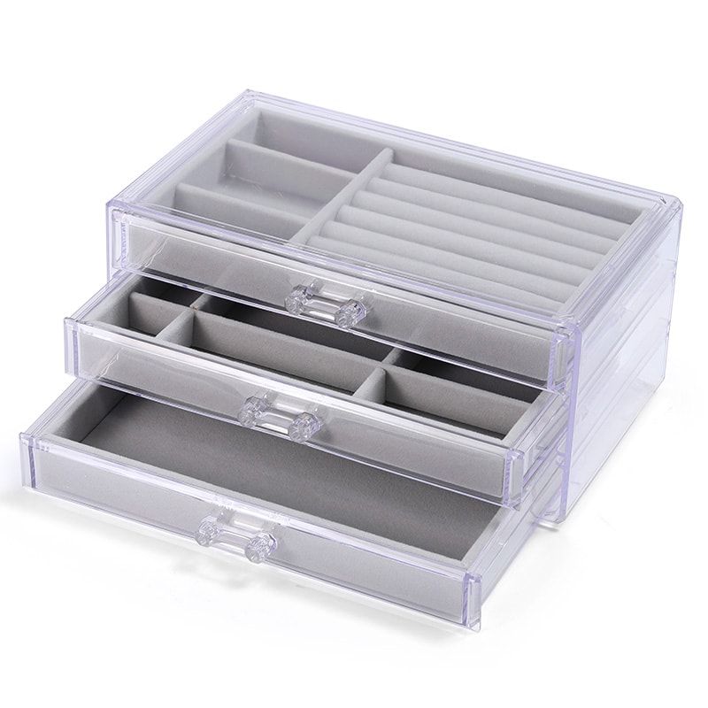 Acrylic Three-layer Jewelry Box