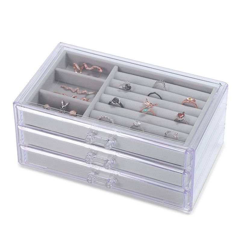 Acrylic Three-layer Jewelry Box