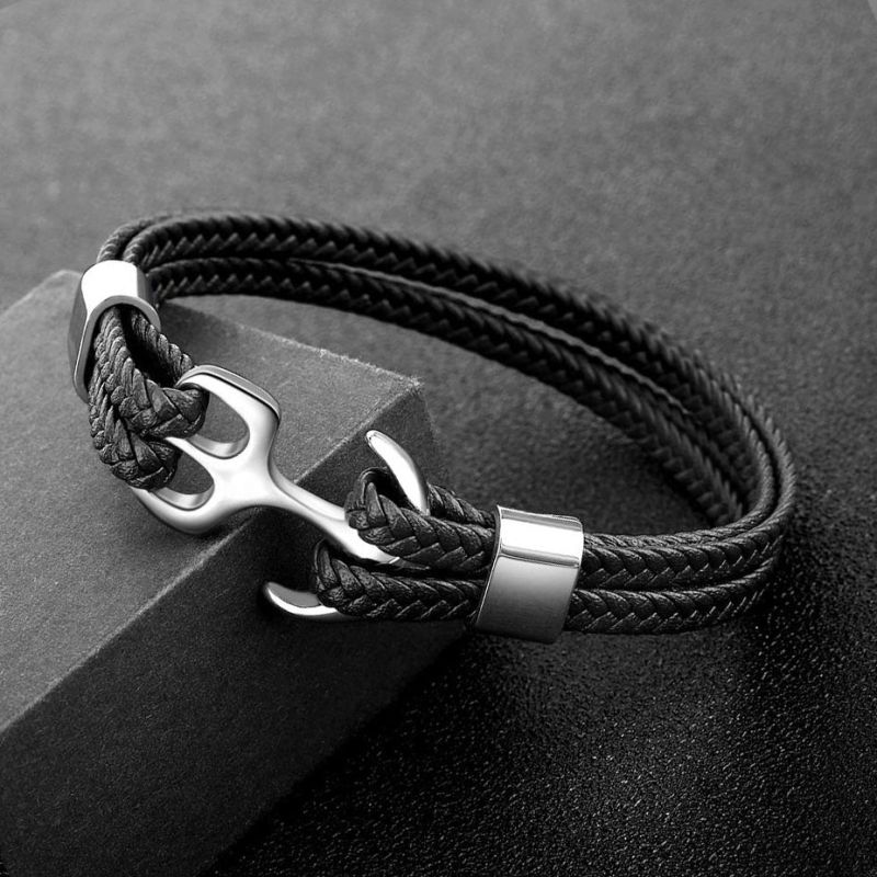 Black Anchor Bracelet