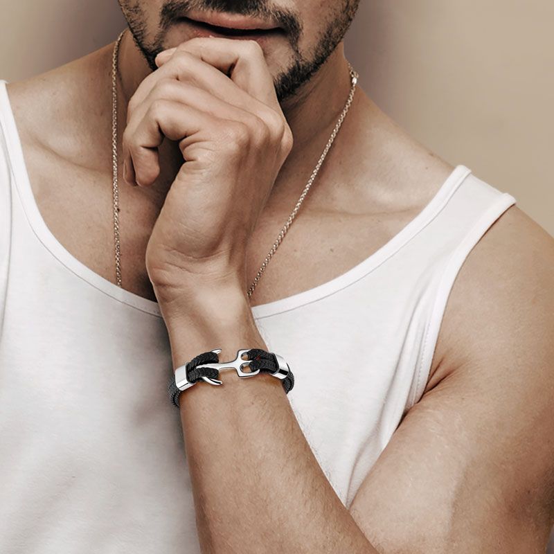 Black Anchor Bracelet
