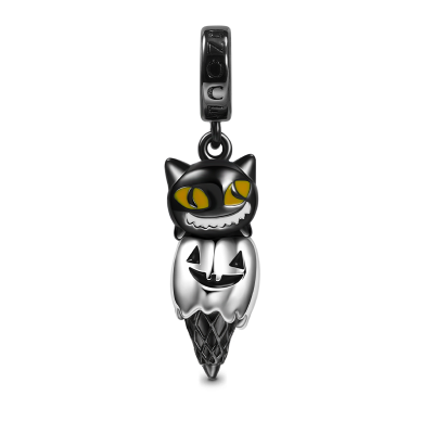 Cat & Pumpkin Cone Pendant