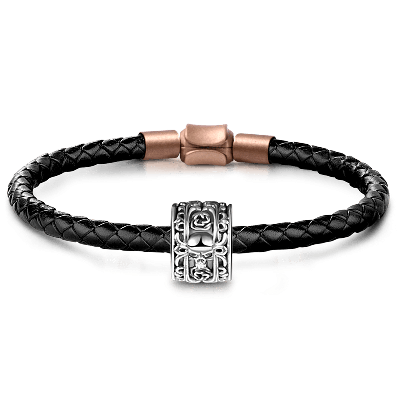Skull & Rose Charm Bracelet