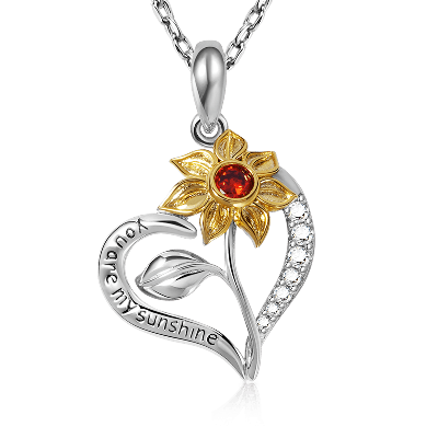 Sunflower Heart Necklace
