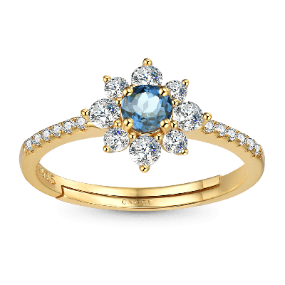 Nature Topaz Flower Ring