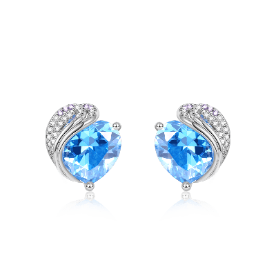 Knotted Heart Stud Earrings