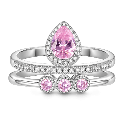 Pear Cut Stackable Ring