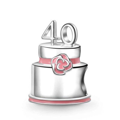 40th Birthday Cake Charm