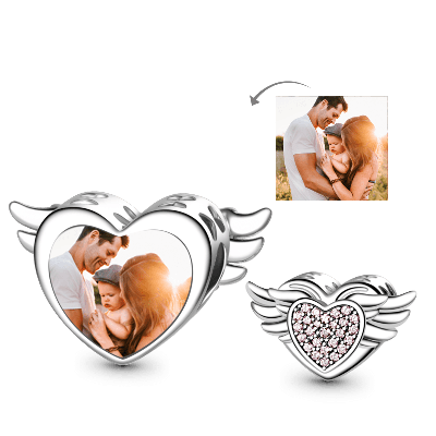 Wing's Heart Photo Charm