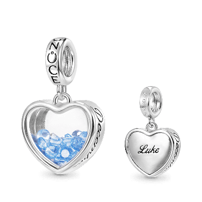 Dec.Birthstone Engravable Pendant