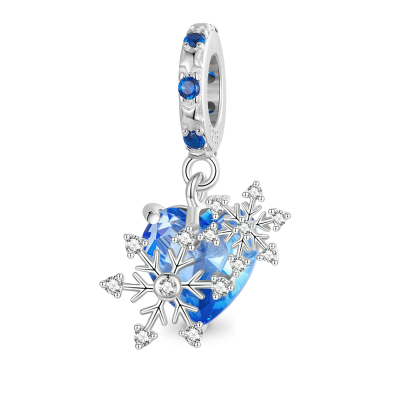 Snowflake Heart Pendant