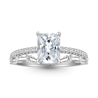 Rectangle-cut Promise Ring
