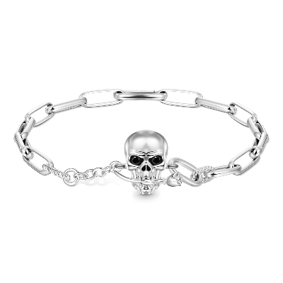 Skull Link Chain Bracelet