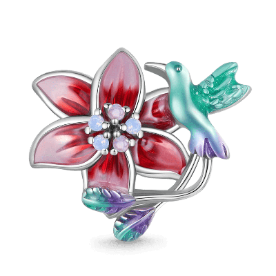 Bird & Flowers Charm