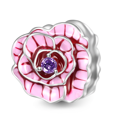 Pink Rose Charm