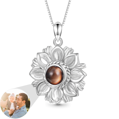 Projection Sunflower Necklace