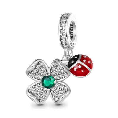 Clover Ladybug Pendant