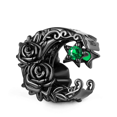 Moon Rose Charm