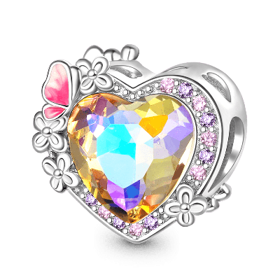Hydrangea Heart Charm