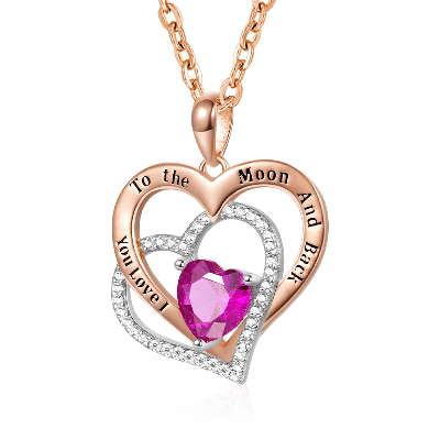 Birthstone Heart Necklace