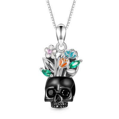 Vase Skull Necklace