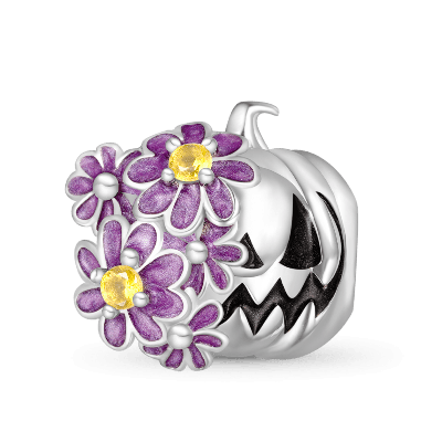 Pumpkin & Flowers Charm