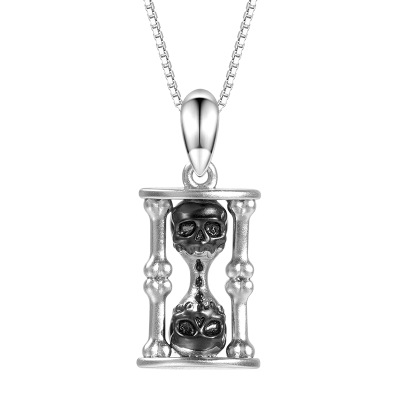 Skull Hourglass Necklace