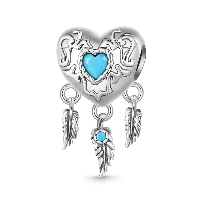 Dream Catcher Heart Charm