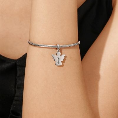 Engravable Angel Name Pendant