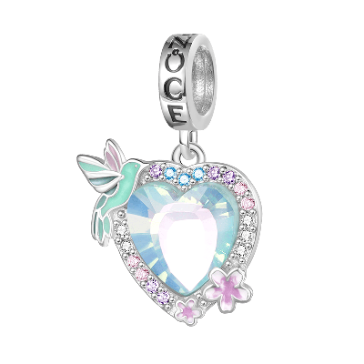 Hummingbird Heart Pendant