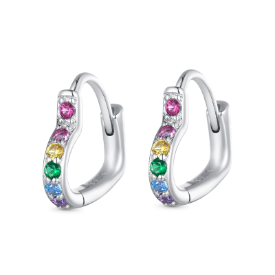 Rainbow Heart Earrings